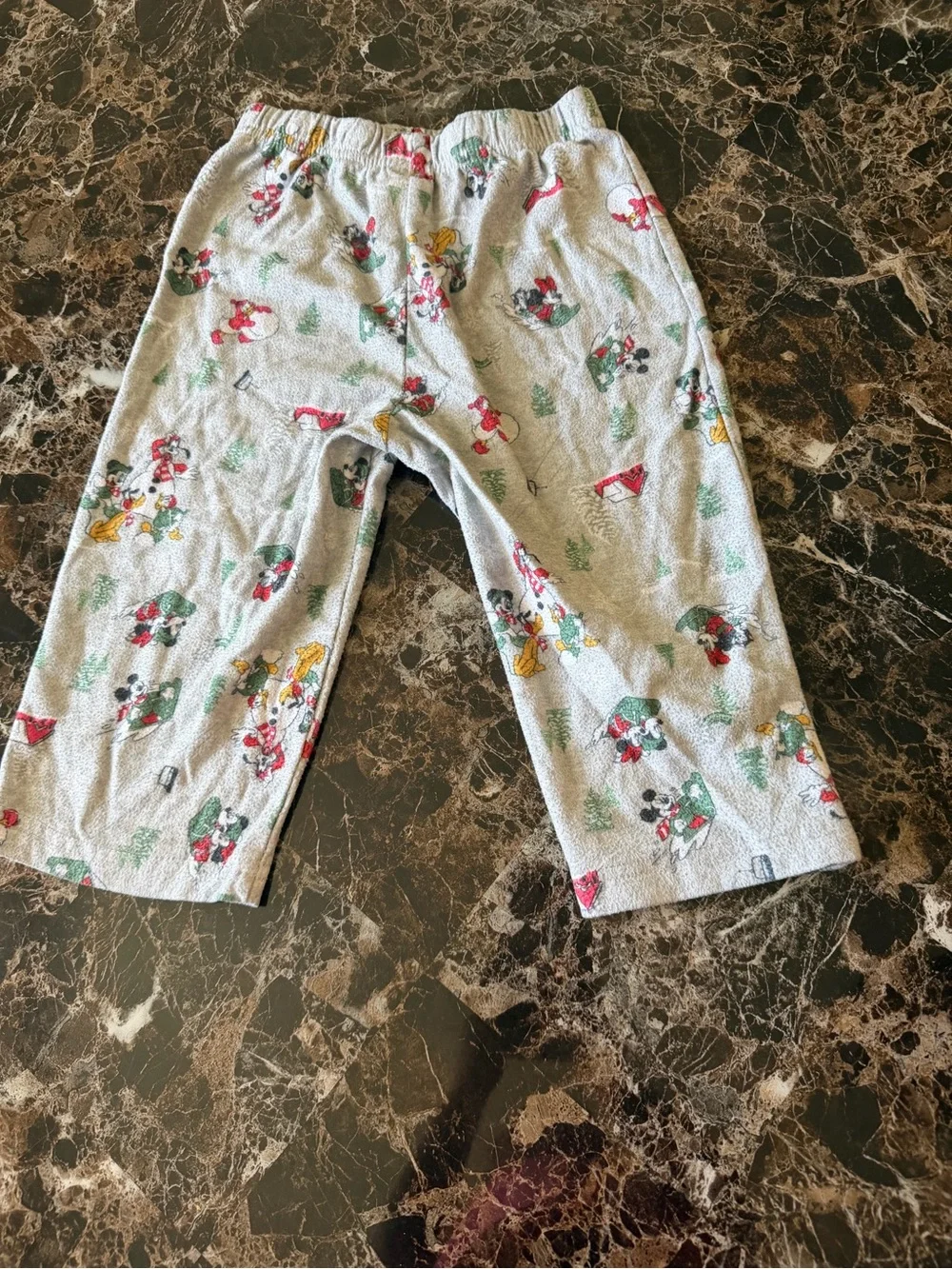 Kids Light Gray Holiday Print Pajama Pants